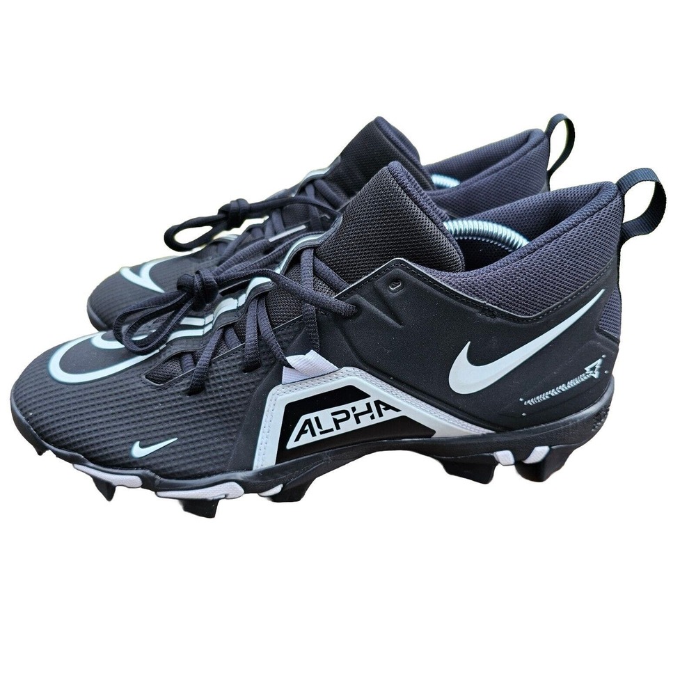 Mens Nike‎ Alpha Menace 3 Shark Football Cleat Black CV0582-001 Fastflex Sz 12